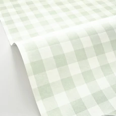 Kép 2/3 - Caselio Kockás zöld vlies tapéta Victoria Vert D'Eau 53 cm X 10 m