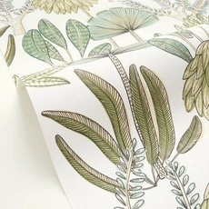 Kép 2/3 - Caselio Trópusi növény mintás zöld vlies tapéta Bali Vert Mousse 53 cm X 10 m