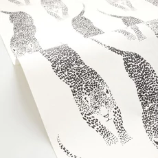 Kép 2/3 - Caselio Párduc mintás fehér-fekete vlies tapéta Panthera Blanc Noir 53 cm X 10 m