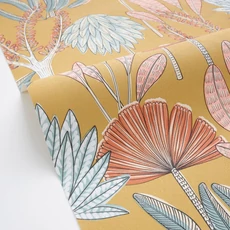 Kép 2/3 - Caselio Trópusi növény mintás zöld-sárga vlies tapéta Bali Curry 53 cm X 10 m