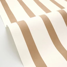 Kép 2/3 - Caselio Csíkos barna vlies tapéta Barito Camel 53 cm X 10 m