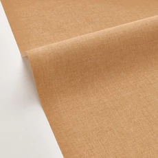 Kép 2/3 - Caselio Lenvászon hatású barna vinyl tapéta Uni Mat Camel 53 cm X 10 m