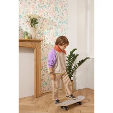 Kép 3/3 - Caselio Modern levél mintás kék-rózsaszín vinyl tapéta Green Life Joy Veux Rose 53 cm X 10 m