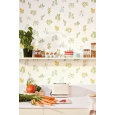 Kép 3/3 - Caselio Fűszernövényes színes vinyl tapéta Multicouleurs Luck 53 cm X 10 m