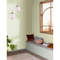 Kép 3/3 - Caselio Elegáns art deco mandulazöld vinyl tapéta Ornament Vert Amande Dore 53 cm X 10 m