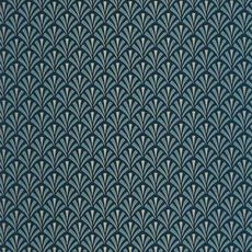 Kép 1/3 - Caselio Palmetta mintás art deco sötétkék-arany vinyl tapéta Abundance Bleu Nuit Dore 53 cm X 10 m