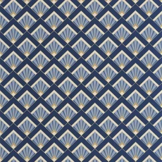 Kép 1/3 - Caselio Art deco glamúr kék-arany vinyl tapéta Effervescence Bleu 53 cm X 10 m