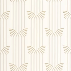 Kép 1/3 - Caselio Art deco bézs-arany vinyl tapéta Glamour Beige Dore 53 cm X 10 m