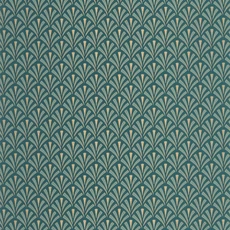Kép 1/3 - Caselio Palmetta mintás art deco kék-arany vinyl tapéta Abundance Bleu Canard Dore 53 cm X 10 m