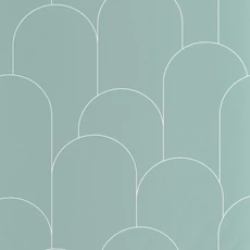 Kép 1/3 - Caselio Elegáns art deco zöld vinyl tapéta Ornament Vert D'Eau Blanc 53 cm X 10 m