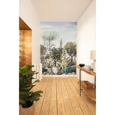 Kép 2/2 - Caselio Színes vlies poszter tapéta mediterrán növényekkel Baux De Provence Cal Vert 50 cm X 3 m