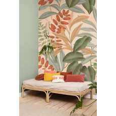 Kép 2/2 - Caselio Nagy levél mintás színes mediterrán vlies poszter tapéta Avignon Multicouleurs 50 cm X 3 m