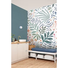 Kép 2/2 - Caselio Korallzátony mintás színes vlies poszter tapéta Seychelles Bleu 50 cm X 3 m