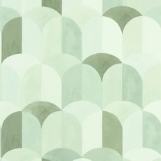 Kép 1/3 - Caselio Geometriai mintás modern zöld vinyl tapéta konyhába Bandol Vert Mousse 53 cm X 10 m