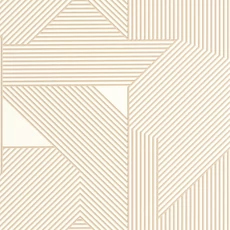Kép 1/3 - Caselio Modern geometriai mintás bézs vinyl tapéta Movement Beige Or 53 cm X 10 m