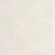 Kép 1/3 - Caselio Modern geometrikus bézs vinyl tapéta Circle Gris Souris 53 cm X 10 m