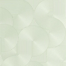 Kép 1/3 - Caselio Modern geometrikus halványzöld vinyl tapéta Circle Vert D'Eau 53 cm X 10 m