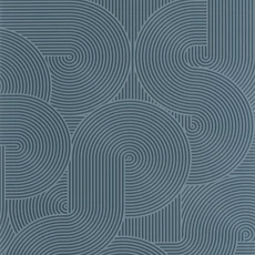 Kép 1/3 - Caselio Modern geometrikus kék vinyl tapéta Circle Bleu 53 cm X 10 m