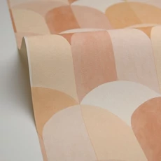 Kép 2/3 - Caselio Geometriai mintás modern terrakotta vinyl tapéta konyhába Bandol Terracota 53 cm X 10 m