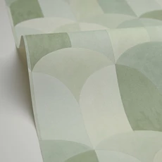 Kép 2/3 - Caselio Geometriai mintás modern zöld vinyl tapéta konyhába Bandol Vert Mousse 53 cm X 10 m