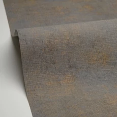 Kép 2/3 - Caselio Szövethatású bronzos fekete vinyl tapéta Telas Uni Noir Cuivre 53 cm X 10 m