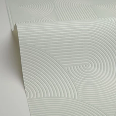 Kép 2/3 - Caselio Modern geometrikus halványzöld vinyl tapéta Circle Vert D'Eau 53 cm X 10 m