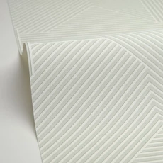 Kép 2/3 - Caselio Modern geometriai mintás halványzöld vinyl tapéta Movement Vert D'Eau Blanc 53 cm X 10 m