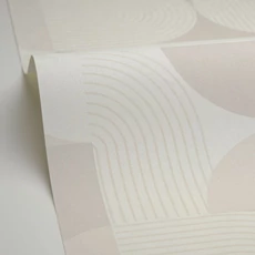 Kép 2/3 - Caselio Geometriai mintás modern bézs vinyl tapéta Amplitude Gris Souris 53 cm X 10 m