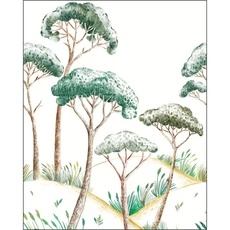 Kép 1/2 - Caselio Zöld fenyő mintás vlies poszter tapéta Vert Pinea 50 cm X 3 m