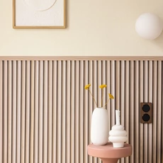 Kép 3/3 - Caselio Lenvászon hatású sárga vinyl tapéta Uni Mat Vanille 53 cm X 10 m