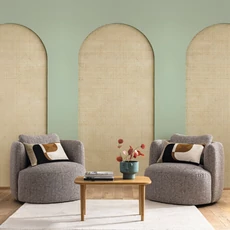 Kép 2/2 - Caselio Nád hatású zöld vlies poszter tapéta Canework Arch Vert 159 cm X 3,1 m
