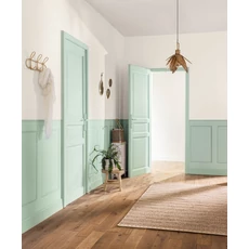 Kép 3/3 - Caselio Lenvászon hatású törtfehér vinyl tapéta Uni Mat Vert Amande Clair 53 cm X 10 m