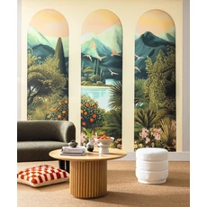 Kép 2/2 - Caselio Hegyi táj színes virágokkal vlies poszter tapéta Landscape Arch Nature 265 cm X 3,1 m