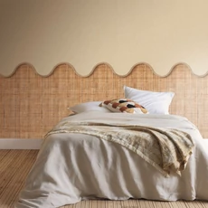 Kép 3/3 - Caselio Lenvászon hatású bézs vinyl tapéta Uni Mat Beige Sable 53 cm X 10 m