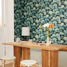 Kép 3/3 - Caselio Modern fa mintás sötétzöld vlies tapéta Été Vert Emeraude 53 cm X 10 m