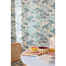 Kép 3/3 - Caselio Modern fa mintás kék vlies tapéta Été Bleu Beige 53 cm X 10 m