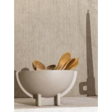 Kép 3/3 - Caselio Szizál hatású szürkés barna vinyl tapéta Sisal Taupe Fonce 53 cm X 10 m