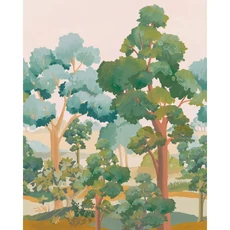 Kép 1/2 - Caselio Fa mintás zöld vlies poszter tapéta L'Été Indien Vert 200 cm X 2,5 m