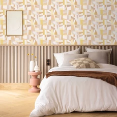 Kép 3/3 - Caselio Absztrakt mintás modern sárga vinyl tapéta Aix Beige Jaune 53 cm X 10 m