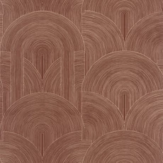 Kép 1/3 - Caselio Art deco geometriai mintás bordó vinyl tapéta Delicacy Aubergine 53 cm X 10 m