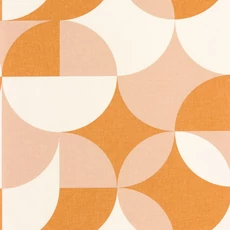 Kép 1/3 - Caselio Geometriai mintás retro narancssárga vinyl tapéta Charly Orange Rose 53 cm X 10 m