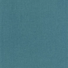 Kép 1/3 - Caselio Lenvászon hatású kék vinyl tapéta Uni Mat Bleu Canard 53 cm X 10 m