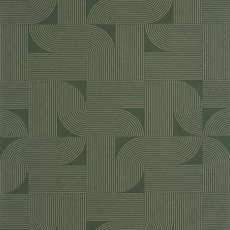 Kép 1/3 - Caselio Geometrikus modern zöld-arany vinyl tapéta Softness Vert Or 53 cm X 10 m