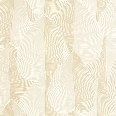 Kép 1/3 - Caselio Levél mintás bézs vinyl tapéta Nuance Beige 53 cm X 10 m