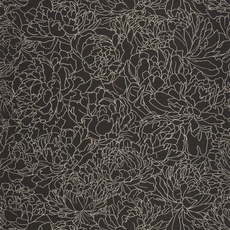 Kép 1/3 - Caselio Fényes virág mintás elegáns fekete vinyl tapéta Glow Noir Or 53 cm X 10 m