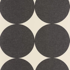 Kép 1/3 - Caselio Kör mintás fekete vinyl tapéta Billy Noir 53 cm X 10 m