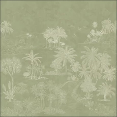 Kép 1/2 - Caselio Elegáns fa mintás zöld vlies poszter tapéta Timor Vert 250 cm X 2,5 m