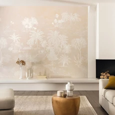 Kép 2/2 - Caselio Elegáns fa mintás bézs vlies poszter tapéta Timor Beige 50 cm X 3 m