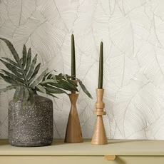 Kép 3/3 - Caselio Nagy levél mintás modern zöld vinyl tapéta Vegetalia Amande 53 cm X 10 m