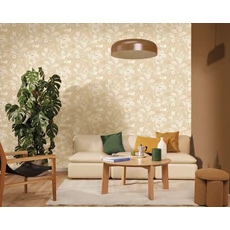 Kép 3/3 - Caselio Lenvászon hatású lila vinyl tapéta Uni Mat Aubergine 53 cm X 10 m